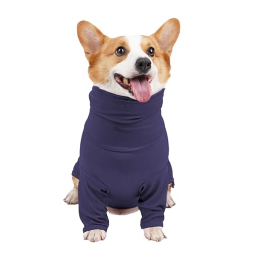 Dehnbares, weiches Hunde-Shirt, atmungsaktiv, zur Linderung von Angstzuständen, mit Beinen, für den Sommer, drinnen und draußen, beinfreundliches Design, Polyester-Material, Hundebekleidung von Qcwwy