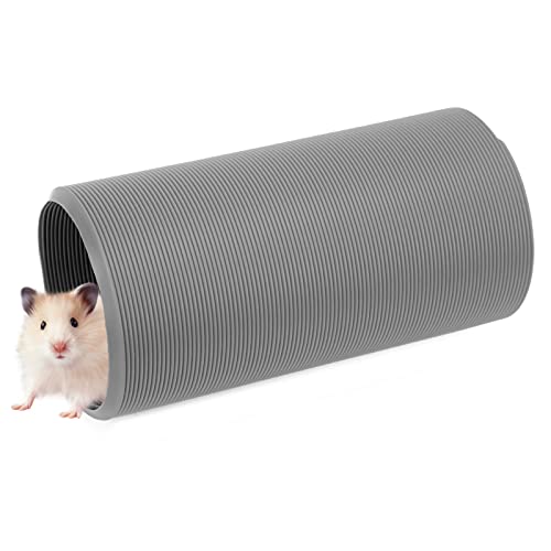Qcwwy Einziehbares Tunnelspielzeug für Kleintiere, Fördert Bewegung und Erkundung – Geeignet für Nerze, Meerschweinchen, Murmeltiere, Igel, Chinchillas (Gray) von Qcwwy