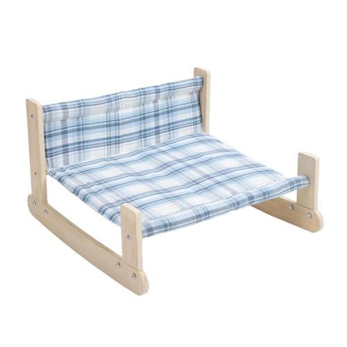 Qcwwy Erhöhte Katzenhängematte, Weiche, Bequeme Katzenhängematte mit Schaukelfunktion, Robuste Konstruktion, für den Innen- und Außenbereich Qcwwy Erhöhte Katzenhängematte, Weiche, Bequeme Katzenhängematte mit Schaukelfunktion, Robuste Konstruktion, für den Innen- und Außenbereich von Qcwwy
