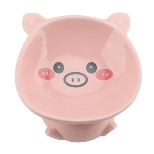 Erhöhte Keramikschale für Katzenfutter, Dekoration in Form eines Schweins, Cartoon-Tiere, spitzsicher, multifunktionale Schüssel für Zuhause mit Erhöhte Keramikschale für Katzenfutter, Dekoration in Form eines Schweins, Cartoon-Tiere, spitzsicher, multifunktionale Schüssel für Zuhause mit von Qcwwy