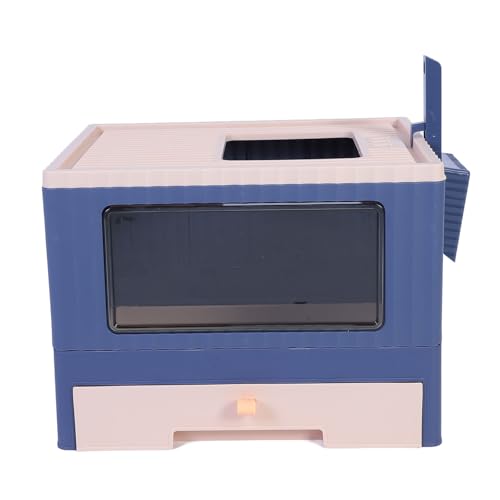 Faltbare Katzentoilette, Tragbare Katzentoilette mit Oberem Zugang, Halbgeschlossenes Design, Kitty-Toilettenbox für den Innenbereich Faltbare Katzentoilette, Tragbare Katzentoilette mit Oberem Zugang, Halbgeschlossenes Design, Kitty-Toilettenbox für den Innenbereich von Qcwwy
