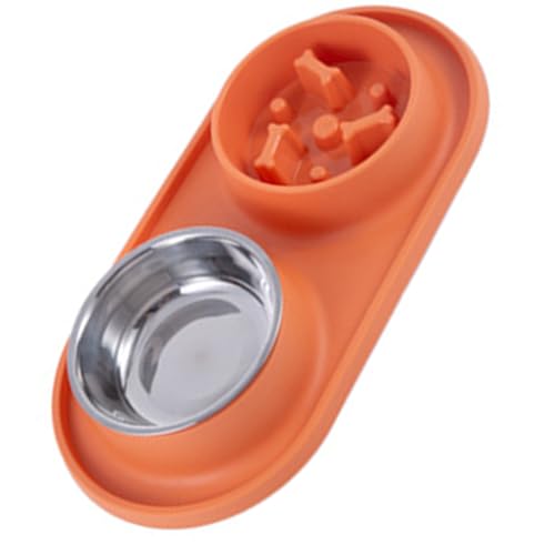 Futternapf für Katzen, multifunktional, Haustierfutter, Futternapf, doppelte Hundenäpfe, Wassernapf, Futtermatte, Set, stabil, langsames Fressen, Haustier-interaktiver Futternapf für Haustierfütterung von Qcwwy