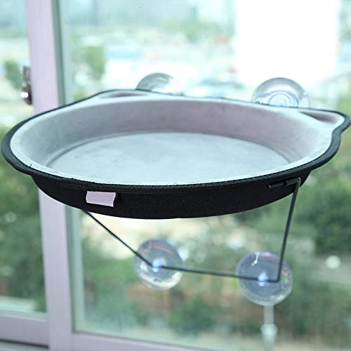 Hängematte mit Saugnapf, bequeme Hängematte für Haustiere, reduziert Langeweile, Tragkraft 15 kg für Kätzchen (Qcwwy9k84grvxni-01) von Qcwwy