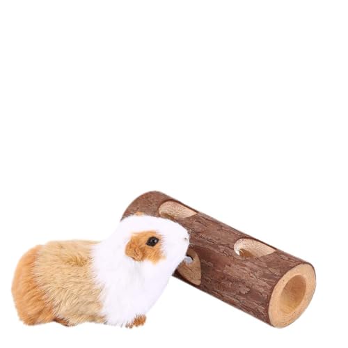 Haustier-Kauspielzeug und Übungsröhre für Hamster, Kaninchen, Frettchen, Meerschweinchen, Umweltfreundlicher Tiertunnel aus Holz, Natürliche Holzfarbe, Ideales Gesundes Haustier-Kauspielzeug und Übungsröhre für Hamster, Kaninchen, Frettchen, Meerschweinchen, Umweltfreundlicher Tiertunnel aus Holz, Natürliche Holzfarbe, Ideales Gesundes von Qcwwy