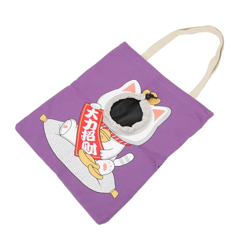 Haustier-Umhängetasche mit Herausnehmbarem Fenster, Canvas-Katzentragetasche für Kleine Haustiere, Lilafarbenes, Winkendes Katzendesign, Geräumig und Professionell Haustier-Umhängetasche mit Herausnehmbarem Fenster, Canvas-Katzentragetasche für Kleine Haustiere, Lilafarbenes, Winkendes Katzendesign, Geräumig und Professionell von Qcwwy