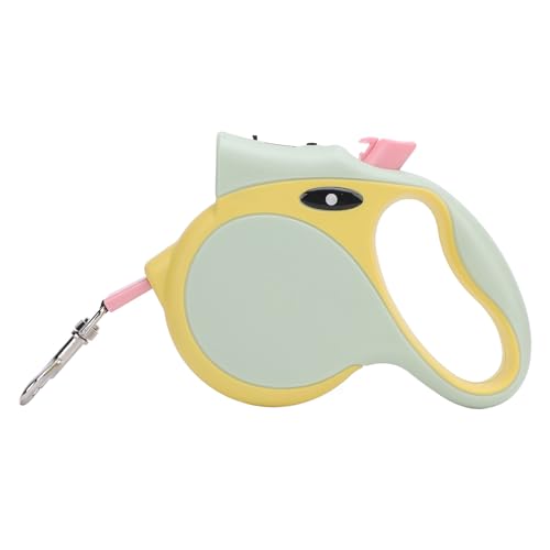 Hunde -Leine -Klebeband Leichtes Haustiertraining Leinen Seil Automatische Einstellbare Länge mit Ergonomie Griff Welpenleine für Kleine Mittelgroße Hundehund Hunde Walking Leine Versenkbare (Green) von Qcwwy