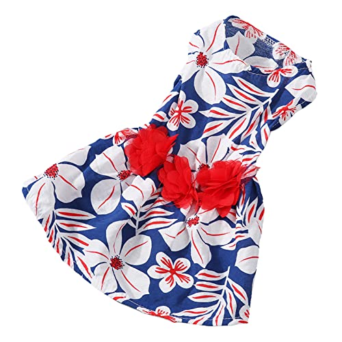 Hundekleid für Mädchen, Elegantes und Bequemes Blumenkleid für Welpen, Prinzessinnenkleid für Hochzeiten, Partys und Verabredungen (M) von Qcwwy