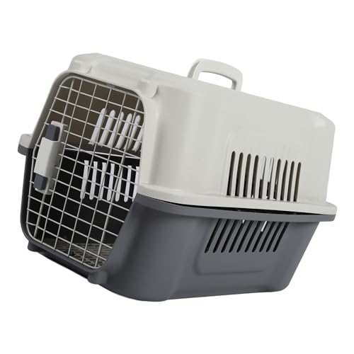 Hundetransportbox aus Hartplastik, Großer Raum, Abschließbares Eisenfenster, 4-seitige Belüftung, Klappbarer Griff, Robust und Langlebig, Grauer Katzenkäfig 22,8 X 14,6 X 14,6 Hundetransportbox aus Hartplastik, Großer Raum, Abschließbares Eisenfenster, 4-seitige Belüftung, Klappbarer Griff, Robust und Langlebig, Grauer Katzenkäfig 22,8 X 14,6 X 14,6 von Qcwwy