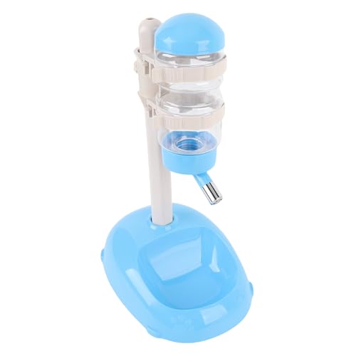 Hundewasserfutterheime Haustier Stehwasserspender Feeder Automatisch Höhe Einstellbare Hundwasserspender für Hunde Katzen Welpe 24.8x18cm Hund Vorräte (Blue) von Qcwwy