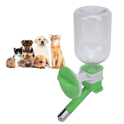 Hundwasserspender für Käfig, Hängender Hundwasserspender Zwingerkenner Kessel -Feeder Auto Fütterungskiste Wasserflasche 300 Ml Kapazität Platz Sparen Lang Anhaltende Käfig von Qcwwy