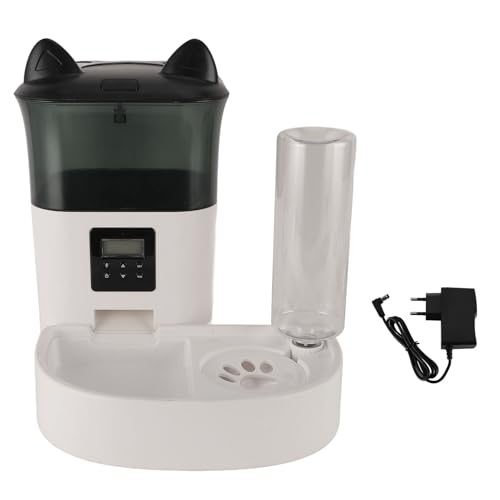 Intelligenter Katzennapf mit Timer, Wasser- und Futterspender für Haustiere mit großer Kapazität, mit einem leicht zu reinigenden Design, das die Gesundheit der Tiere fördert von Qcwwy