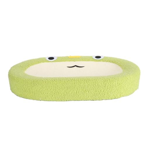 Katzenbett Oval Konkav, Sehr Groß, Rutschfest, Sisal Kratzfest, Biss- und Kratzfest, Schale für Hauskatze (Frosch) von Qcwwy