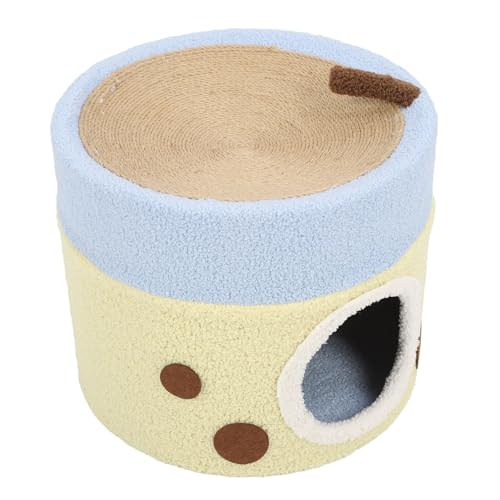 Katzenhaus mit großer Kapazität mit oberem Sisal-Kratzpolster, gemütlicher Unterbereich, atmungsaktives Material und vielseitige Verwendung, ideal für mehrere Katzen (Schicht) von Qcwwy