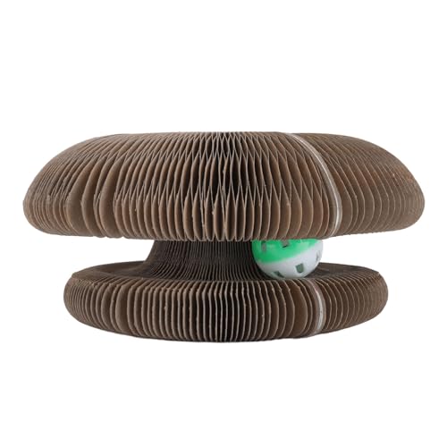Katzenspielzeug, Kratzbaum für Katzen, mit großem Kratzbrett, Glocke und Katzenminze, faltbar, abriebfest Katzenspielzeug, Kratzbaum für Katzen, mit großem Kratzbrett, Glocke und Katzenminze, faltbar, abriebfest von Qcwwy