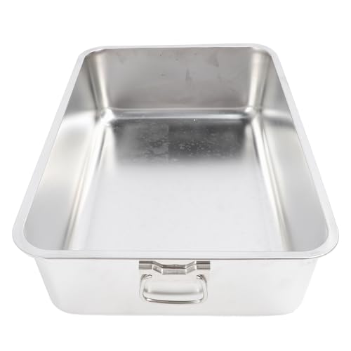 Katzentoilette aus Edelstahl, Hochwandige, Spritzwassergeschützte Katzentoilette mit Katzenstreuschaufel, Nicht Klebriger Boden, Geruchlos, für Kleine, Mittelgroße und Große Katzentoilette aus Edelstahl, Hochwandige, Spritzwassergeschützte Katzentoilette mit Katzenstreuschaufel, Nicht Klebriger Boden, Geruchlos, für Kleine, Mittelgroße und Große von Qcwwy