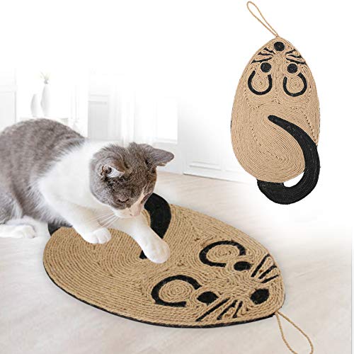 Kratzmatte für Katzen aus Sisal mit Mausform Zum Krallenschleifen – 1 Matte Zum Spielen und Schlafen von Haustieren – Ideal für Katzenbesitzer Kratzmatte für Katzen aus Sisal mit Mausform Zum Krallenschleifen – 1 Matte Zum Spielen und Schlafen von Haustieren – Ideal für Katzenbesitzer von Qcwwy