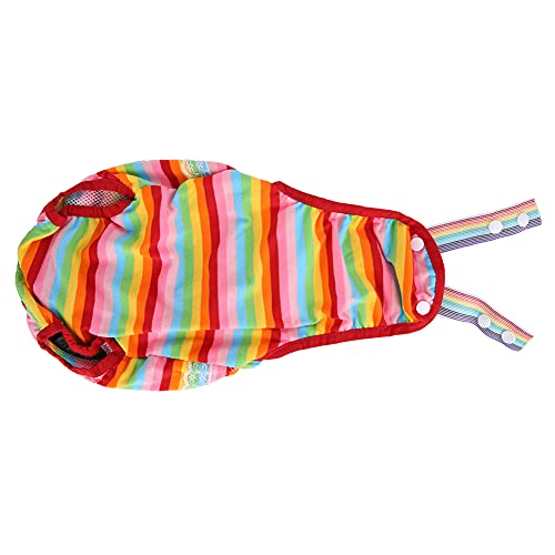 Niedliche Orange-gelb-grüne Haustier-Hygienehose aus Baumwollmischung für Kleine Hunde, Waschbar und Wiederverwendbar (XL) von Qcwwy