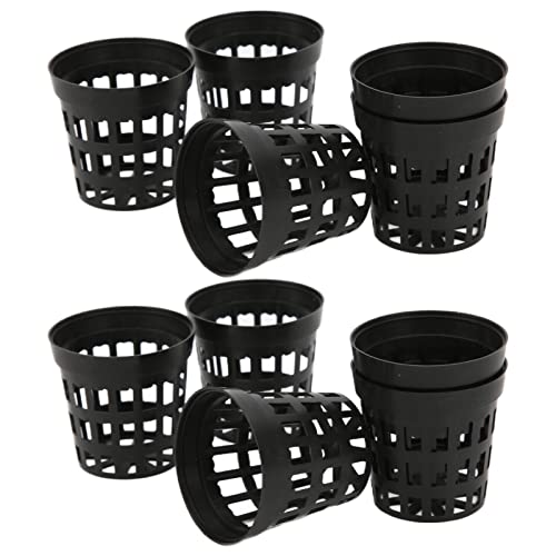 Qcwwy 10 Stück Aquatic Net Cups, Kunststoff-Aquarium-Pflanzkorb mit Hervorragender Drainageleistung für Hydroponische oder Bodenbasierte Gartenarbeit (Große Größe) von Qcwwy