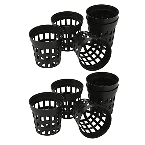 Qcwwy 10 Stück Aquatic Net Cups, Kunststoff-Aquarium-Pflanzkorb mit Hervorragender Drainageleistung für Hydroponische oder Bodenbasierte Gartenarbeit (Große Größe) von Qcwwy