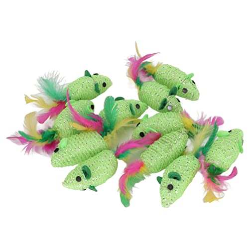 Qcwwy 11-teiliges Mäuse-Katzenspielzeug, Katzenspielzeug-Mäuse-Rassel-Set, Interaktives Katzenspielzeug, Katzenminze, Vorgefülltes Katzen-Mäuse-Spielzeug für Katzen, Kätzchen, Interaktives Spielen Qcwwy 11-teiliges Mäuse-Katzenspielzeug, Katzenspielzeug-Mäuse-Rassel-Set, Interaktives Katzenspielzeug, Katzenminze, Vorgefülltes Katzen-Mäuse-Spielzeug für Katzen, Kätzchen, Interaktives Spielen von Qcwwy