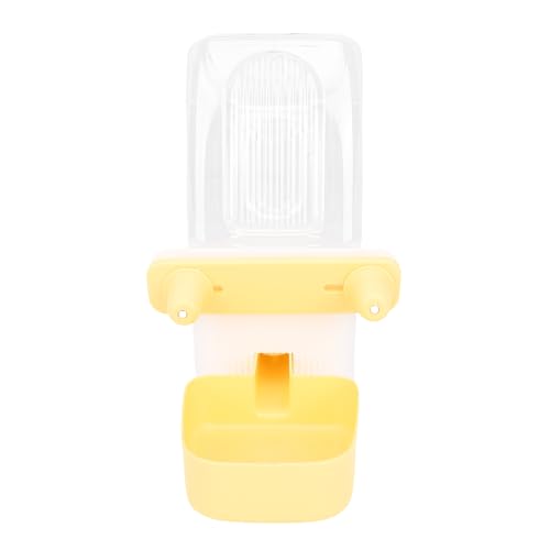 Qcwwy 1200 Ml Hanging Haustier Wasserspender, Automatisch Leckfestes Haustier Cage Water Bowl Botter Käfig Anhang Wasserer für Katzenhund 25x 12x 25 cm Geeignet (Yellow) von Qcwwy