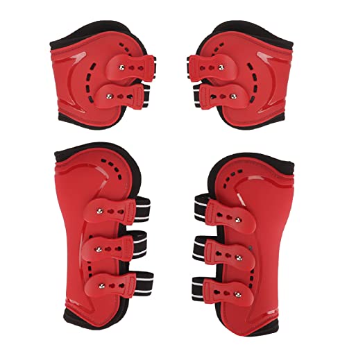 Qcwwy 4 Stück Pferdesehnengamaschen, Fetlock-Pferdestiefel Beinschutz Flexible Pferdesportstiefel Beinschutzbandage für Pferdeschutzstiefel mit Stoßdämpfung (M 0,7 Zoll) von Qcwwy
