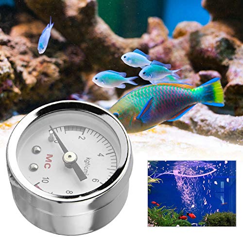 Qcwwy Aquarium-Dekoration, Aquascape-Zubehör, Manometer, CO2-Luftmessgerät für Aquarien, Heimwerker-Luftdrucktabelle, 10 Kgfcm2, Überwachungswerkzeug für die Aquarienfischzucht, Qcwwy Aquarium-Dekoration, Aquascape-Zubehör, Manometer, CO2-Luftmessgerät für Aquarien, Heimwerker-Luftdrucktabelle, 10 Kgfcm2, Überwachungswerkzeug für die Aquarienfischzucht, von Qcwwy