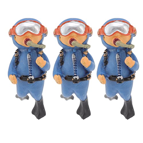 Qcwwy Aquarium-Dekorationen, 3er-Pack Creative Undersea Diver Aquarium Ornament Air Bubbler Belüften mit Schwimmerkugeln und Schnur für Aquarien Aquarium Qcwwy Aquarium-Dekorationen, 3er-Pack Creative Undersea Diver Aquarium Ornament Air Bubbler Belüften mit Schwimmerkugeln und Schnur für Aquarien Aquarium von Qcwwy