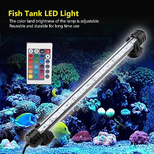Qcwwy Aquarium-LED-Lampenlicht, Hitzebeständig, Verdicktes Aquarium-Dekor, 110–240 V, Wasserdicht, Farbwechsel, Wiederverwendbar, Langlebig, mit Fernbedienung für Einfache Bedienung Qcwwy Aquarium-LED-Lampenlicht, Hitzebeständig, Verdicktes Aquarium-Dekor, 110–240 V, Wasserdicht, Farbwechsel, Wiederverwendbar, Langlebig, mit Fernbedienung für Einfache Bedienung von Qcwwy