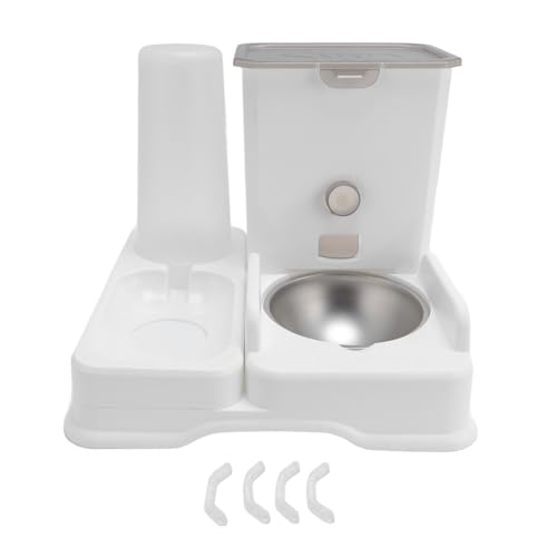 Qcwwy Automatischer Haustiernahrung Wasserspender Set, Haushalt Große Kapazität Doppelschüssel Haustierfuttermittel mit Nicht -Schlupf -Basis für Hunde Katzen Qcwwy Automatischer Haustiernahrung Wasserspender Set, Haushalt Große Kapazität Doppelschüssel Haustierfuttermittel mit Nicht -Schlupf -Basis für Hunde Katzen von Qcwwy