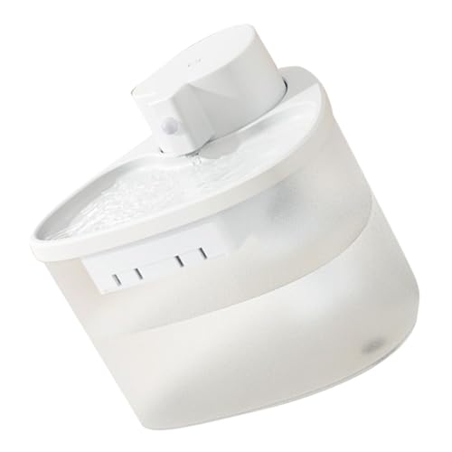Qcwwy Automatischer Wasserbrunnen für Katzen, intelligenter Sensor, große Kapazität, Wasserspender für Haustiere für Hunde und Katzen, Weiß von Qcwwy