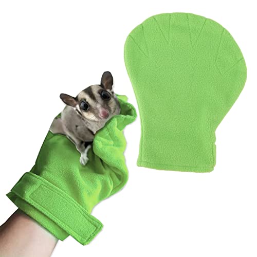 Zerodis Sugar Glider Bonding Mitt, Bissfester Beruhigungshandschuh FüR Kleine Tiere, Beruhigender Schlafhandschuh FüR Kleine Tiere, Sugar Gliders, Igel, Ratten, Hamster (Grün) von Zerodis