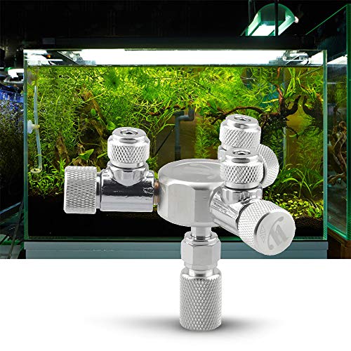 Qcwwy CO2-Generator, Metall-CO2-Splitter-Regler, Nadel-Rückschlagventil, Einfache Verbindung, Multifunktionsnadel, CO2-Nadelventile, Regulierung des CO2-Flusses für Aquarienpflanzen, Qcwwy CO2-Generator, Metall-CO2-Splitter-Regler, Nadel-Rückschlagventil, Einfache Verbindung, Multifunktionsnadel, CO2-Nadelventile, Regulierung des CO2-Flusses für Aquarienpflanzen, von Qcwwy