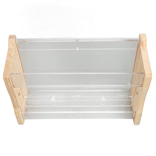 Qcwwy Chicken Feeder Saw Regenfester Geflügel-Futterspender Feed Kit, DIY Chicken Feeder No Waste Automatic Große Kapazität Klare Acryl-Küken-Vogelfutterbox für Wellensittiche, (M) von Qcwwy