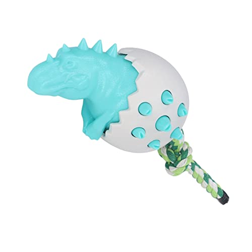 Qcwwy Dinosaurier-Ei-Welpenzahnen-Hundezahnbürste-Kauspielzeug, Hundespielzeug Zur Angstreduzierung, TPR-Hundekauspielzeug für Hunde (Blauer See) von Qcwwy