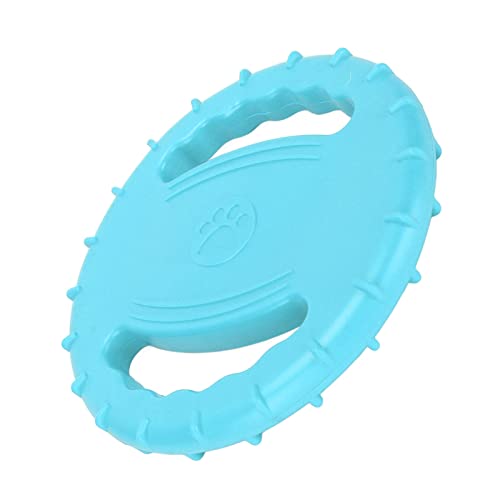 Qcwwy Dog Flying Disc Toy, Dog Flying Disc FlexibleFlexible TPR Squeaky Stress Relief 2 Sides Hollow Design Pet Training Flying Disc Langlebiges Hundespielzeug FüR Große Hunde (Himmelblau) von Qcwwy