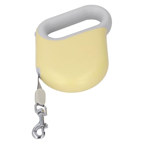 Qcwwy Einziehbarer Hundeleine, Automatische Teleskop-Traktor-Hundeband 16.4 Fuß Weiche Griffgriff Teleskopsteuersteuer-Traktor-Hundeband Geeignet für Kleine und Mittelgroße Hunde (Yellow) von Qcwwy