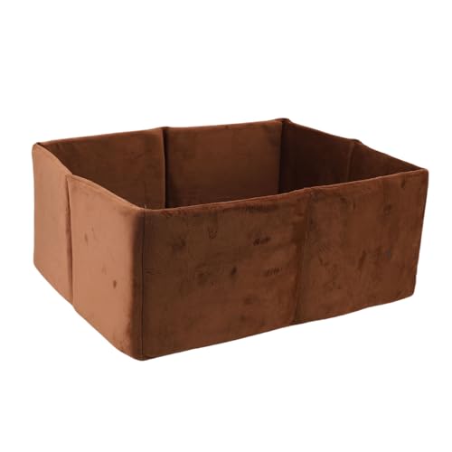 Qcwwy Faltbares Katzen Bett, Tragbares Haustier Bett mit Großer Kapazität, Rutsch Fester Plüsch und Abnehmbarer Abdeckung Geeignet für Outdoor Travel Home 48x37x19cm von Qcwwy