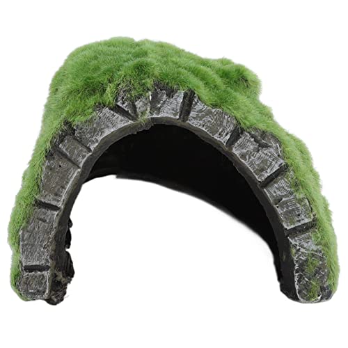 Qcwwy Felshöhle für Reptilien, sicheres Harzmaterial für Eidechsen, Frösche, Schildkröten, Versteck für Terrasse, Dekoration für Reptilien von Qcwwy
