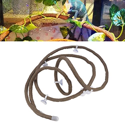 Qcwwy Flexibler Reptilienkletterzweig Rattan Rebe für Baumale Reptilien - Biegsame Dschungeldekoration (L) von Qcwwy