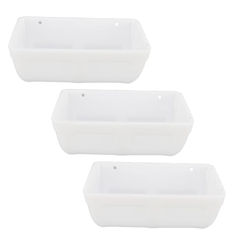 Qcwwy Fütterungsversorgungen Hängende Geflügel Fütterungsbehälter Zaun Feeder Raumsparung Multifunktions Geflügeleimer Fütterungstroug (White) von Qcwwy