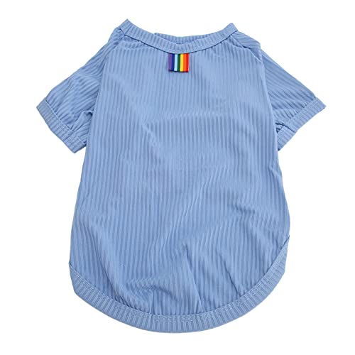 Qcwwy Gestreiftes Hemd für Schlankes Hundehirt für Weiche Haustiere für Kleine Hunde, Kleidung für Sommertiere auf Streifen Gedruckt (2XL) von Qcwwy