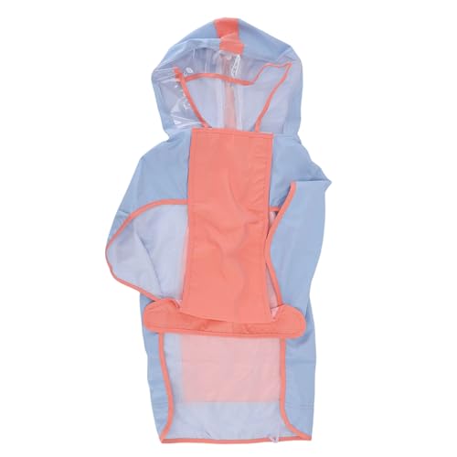 Qcwwy Großer Hunde Regenmantel, Winddichtes Wasserdicht von Haustier -Kapuzenjacke mit Reflektierenden Streifen und Leinenloch Atmungsaktivem, Mittelgroßen Regenmantel für Mittlere (2XL) von Qcwwy