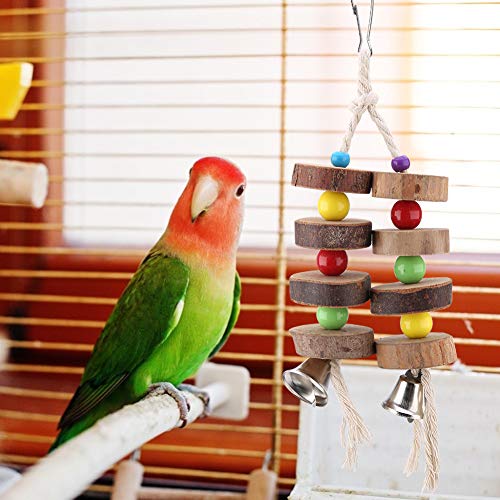 Qcwwy Hängende Knoten Block Schnur Spielzeug Klettern für Kleine Mittelgroße Vögel Heimtierbedarf Hölzernes Vogel-Kau-Kletterspielzeug, Vögel Bunt für Kleine Mittelgroße Vögel Qcwwy Hängende Knoten Block Schnur Spielzeug Klettern für Kleine Mittelgroße Vögel Heimtierbedarf Hölzernes Vogel-Kau-Kletterspielzeug, Vögel Bunt für Kleine Mittelgroße Vögel von Qcwwy