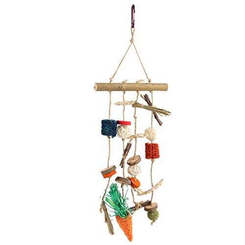Qcwwy Hängendes Kauspielzeug für Kaninchenkäfige, Faser-Zähneknirschen, Snacks für Kleine Haustiere, Feines Kunsthandwerk für Hamster, Meerschweinchen, 1 X Kaninchenkäfig-Hängespielzeug Qcwwy Hängendes Kauspielzeug für Kaninchenkäfige, Faser-Zähneknirschen, Snacks für Kleine Haustiere, Feines Kunsthandwerk für Hamster, Meerschweinchen, 1 X Kaninchenkäfig-Hängespielzeug von Qcwwy
