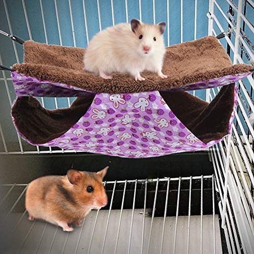 Qcwwy Haustier-Hängematte, Warm, Lila Kaninchen-Doppelschicht-Hängebett, Haus für Kleine Haustiere, und Hängematte für Vier Jahreszeiten, Geeignet für Vögel Wie Papageien (Klein: 109 Qcwwy Haustier-Hängematte, Warm, Lila Kaninchen-Doppelschicht-Hängebett, Haus für Kleine Haustiere, und Hängematte für Vier Jahreszeiten, Geeignet für Vögel Wie Papageien (Klein: 109 von Qcwwy