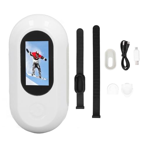 Qcwwy Haustier-Halsband-Kamera, 32 GB Speicher, 160 ° Ultra-Weitwinkel, 1080 P HD-LCD-Bildschirm, Haustier-Videoaufzeichnungskamera, Kleine Katze, Hund, (Kamera weiß + Silikonhalsband Qcwwy Haustier-Halsband-Kamera, 32 GB Speicher, 160 ° Ultra-Weitwinkel, 1080 P HD-LCD-Bildschirm, Haustier-Videoaufzeichnungskamera, Kleine Katze, Hund, (Kamera weiß + Silikonhalsband von Qcwwy