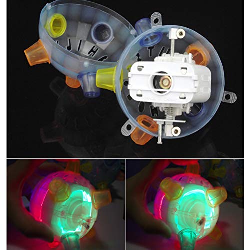 Qcwwy Haustier-LED-Sprungball, Starkes, Bissfestes Spielzeug für Hunde und Katzen mit Lichtern, Musik, Training der Bindung, Verhindert Möbelschäden, Übung, Geistige Stimulation für (A) von Qcwwy