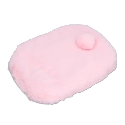 Qcwwy Haustierhütten-Pads, 2 Stück, Weiche Ersatzmatten für Reiseboxen, Sehr Saugfähige Einlagen Zum Schlafen, Reisen, Waschbare Matte mit Niedlichem Hasenschwanz, Künstlicher (PINK) von Qcwwy