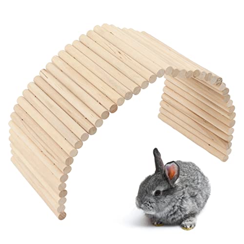 Haustierversteck, Meerschweinchen Holzleiter Brücke Kaninchen Versteck Haus Tunnel Nagetiere Kauspielzeug für Hasen Chinchillas Igel Frettchen Ratten von Qcwwy